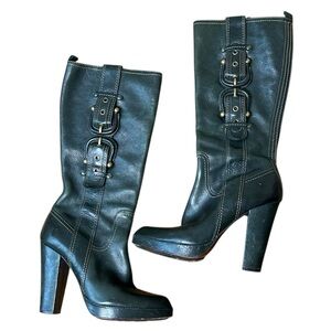 Frye Heidi Buckle Leather Boots- Size 9